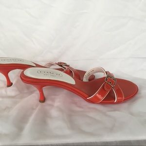 FREE COACH CLUTCH w Sexy Red Coach heels sz 9